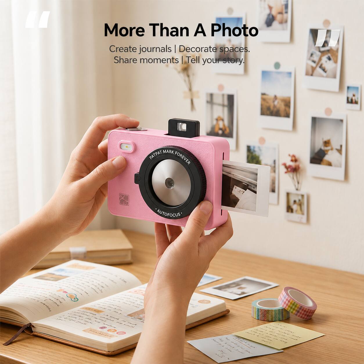 More Than A Photo  
Create journals | Decorate spaces. Share moments | Tell your story.  
MARK PATPAT FOREVER  
AUTOFOCUS