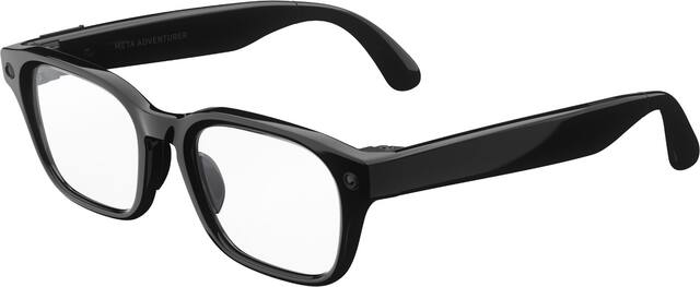 Meta - Adventurer - AI Glasses - Smart Features like 12MP Camera, Live Translate- 8+ Hour Battery - Transitions Grey Lenses - Classic Black