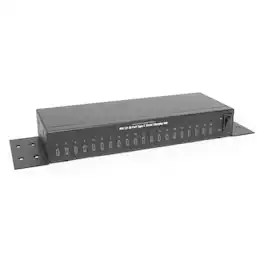 Coolgear - 20-Port USB Type-C Charge & Sync Hub - 480Mbps Speed - Surge Protection - Surface Mounting