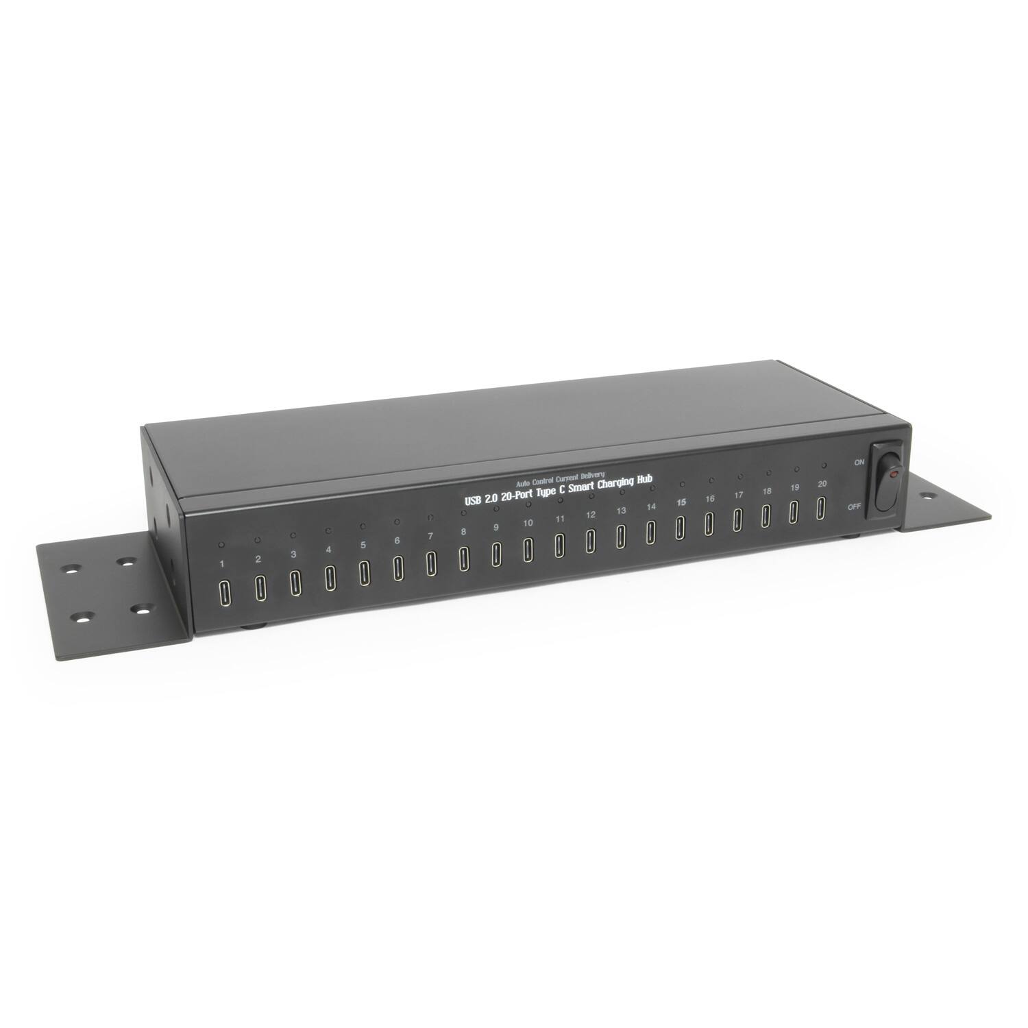 2
3
5
5
7
Current Delivery Hub Auto Control Charging Type: Smart USB 2.0 20-Port
14 12 13 10 11 3
C 15
C 16
17
0 18
19
20
ON OFF