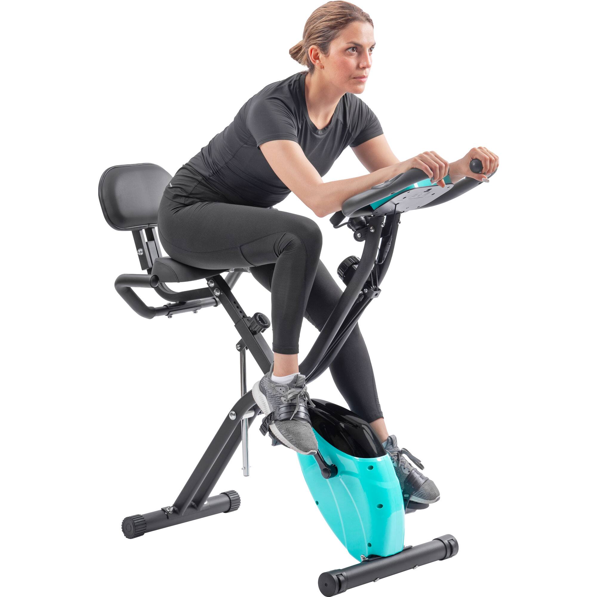 Alt View 5. Chery Life - Folding Fitness Upright and Recumbent Exercise Bike with 16-Level Adjustable Resistance - Green.