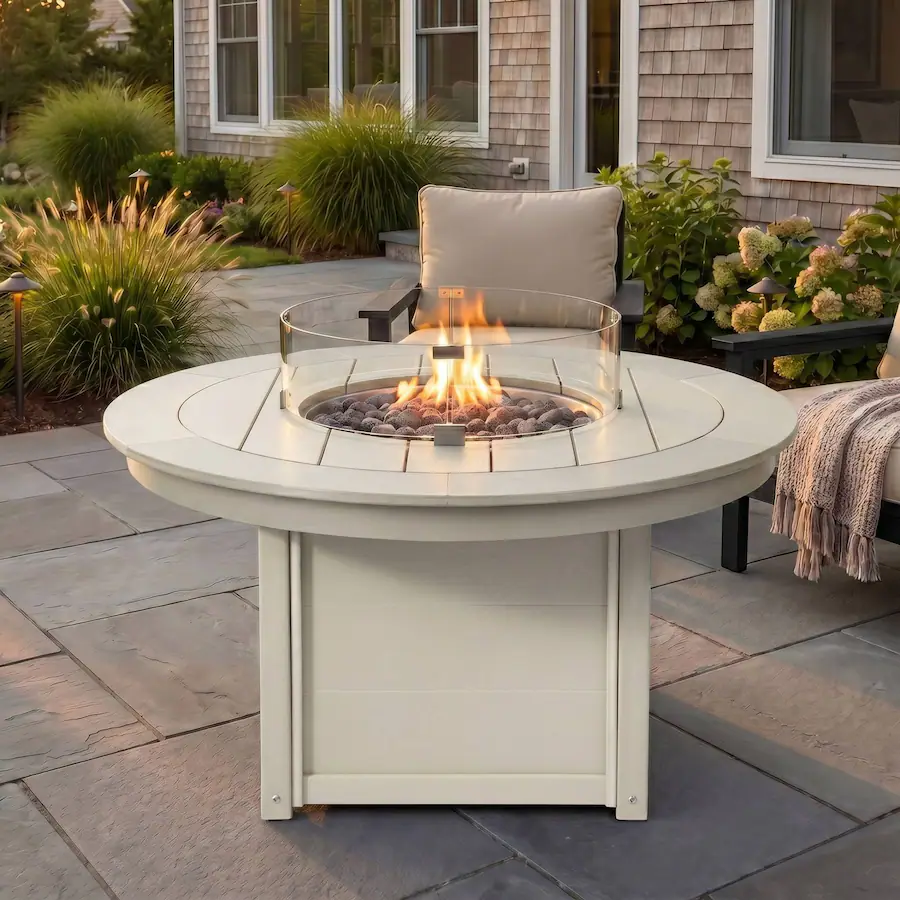 WestinTrends Helios 47" Modern Outdoor 55,000 BTU Patio Propane Round ...