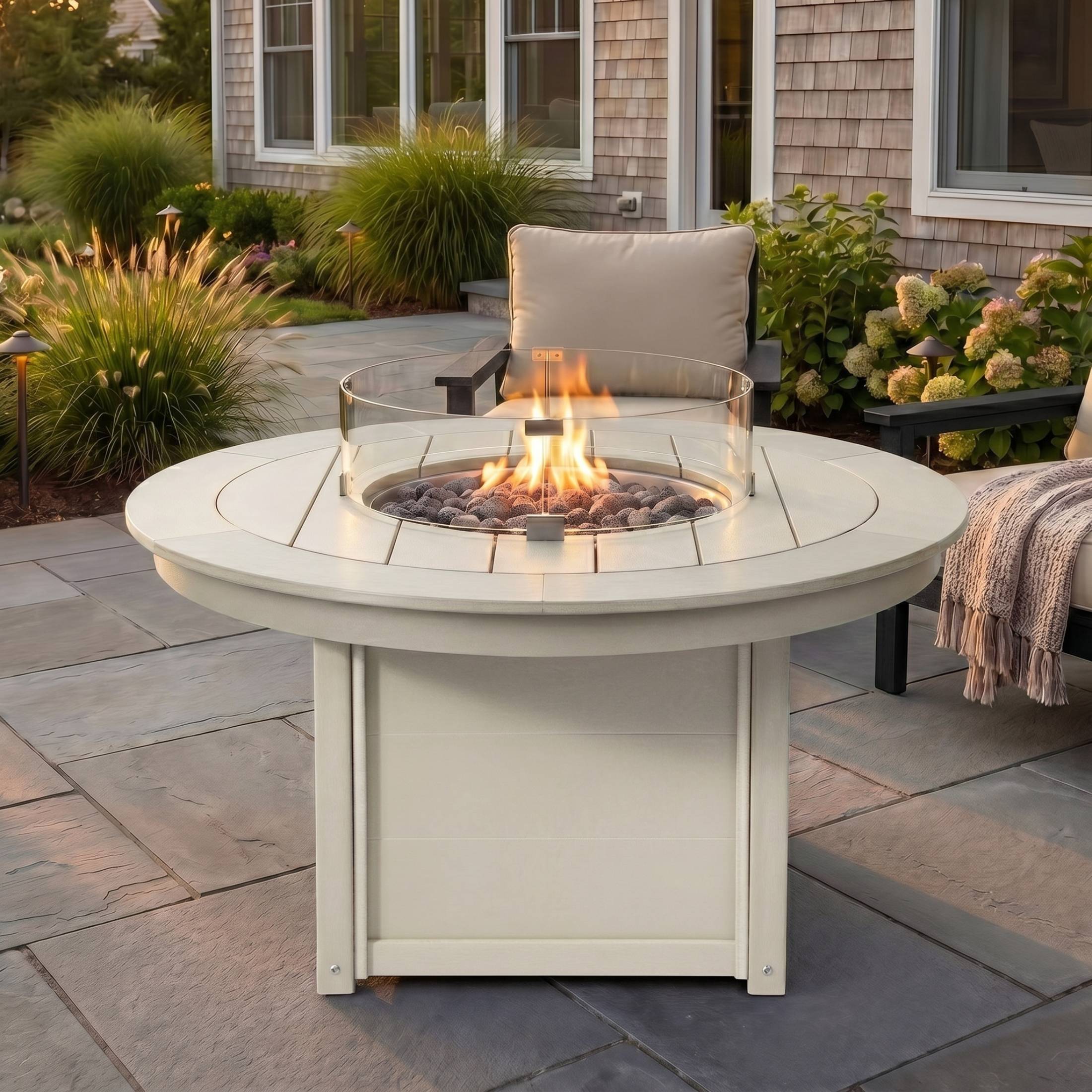 WestinTrends Helios 47" Modern Outdoor 55,000 BTU Patio Propane Round ...