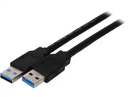 Nippon Labs - USB3-3MM-BK 3 ft. Black USB 3.0 A Male to A Male Cable