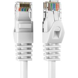 Cables Direct Online - Cat5e Ethernet Cable 15ft, 350MHz UTP LAN Network Patch Cord for PC Modem Router TV Printer Console - White