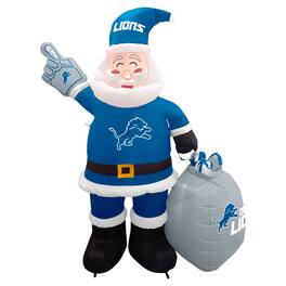 Logo Brands - Detroit Lions 7' Inflatable Santa - Multicolor