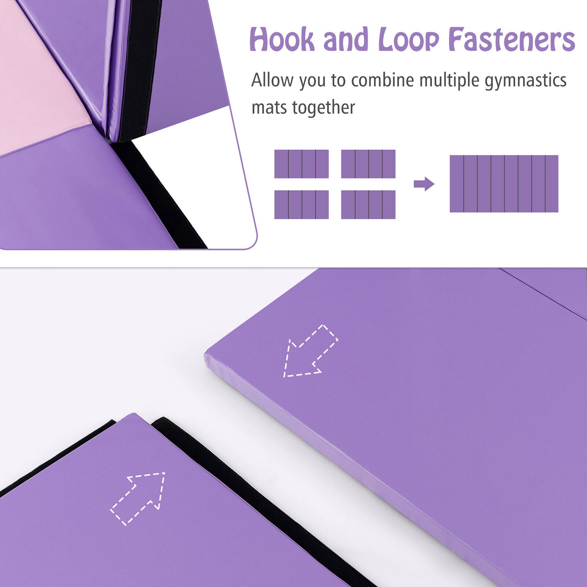 Hook and Loop Fasteners  
Allow you to combine multiple gymnastics mats together