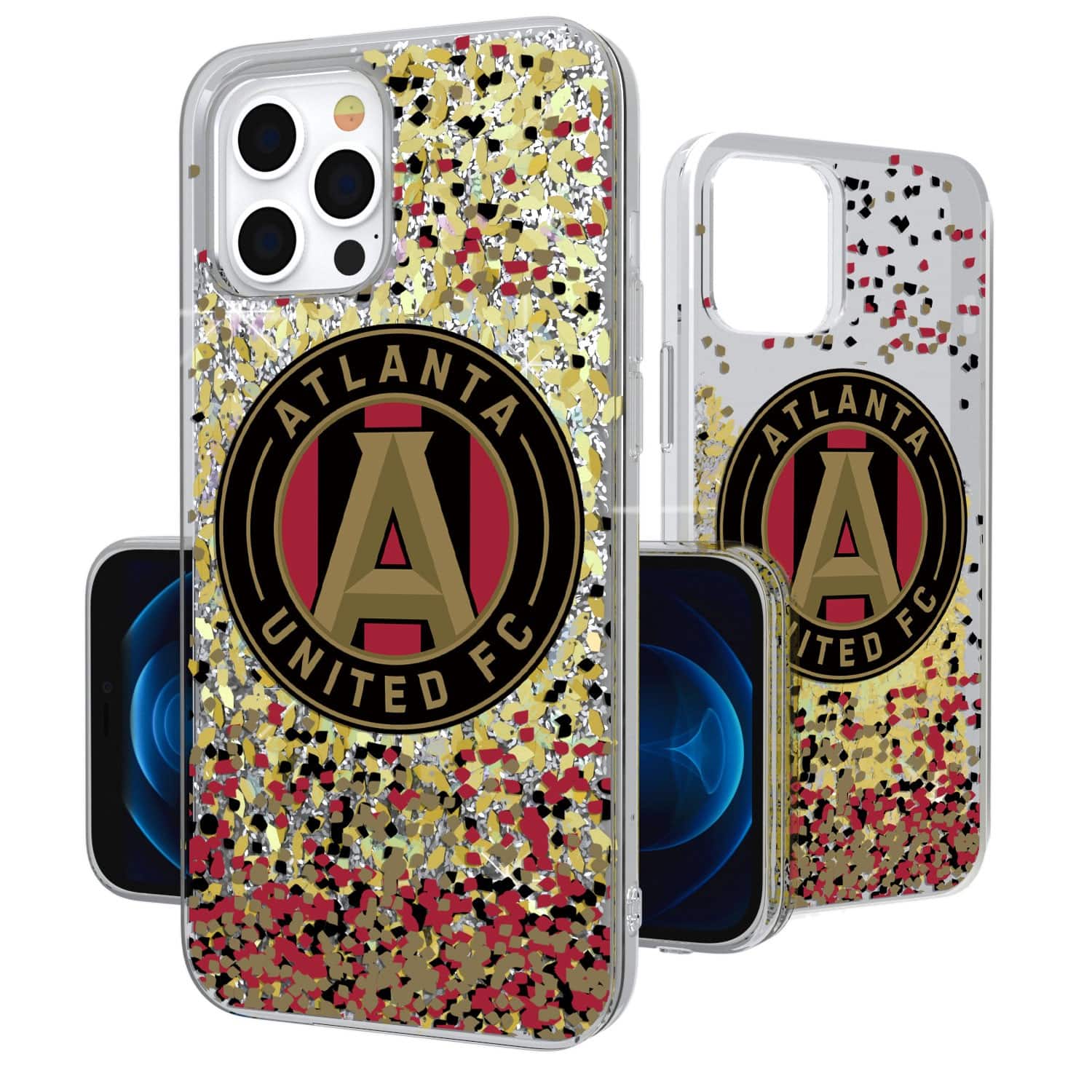 Keyscaper - MLS - Atlanta United FC iPhone Confetti Glitter Design Case - 14 Pro Max - Multicolor