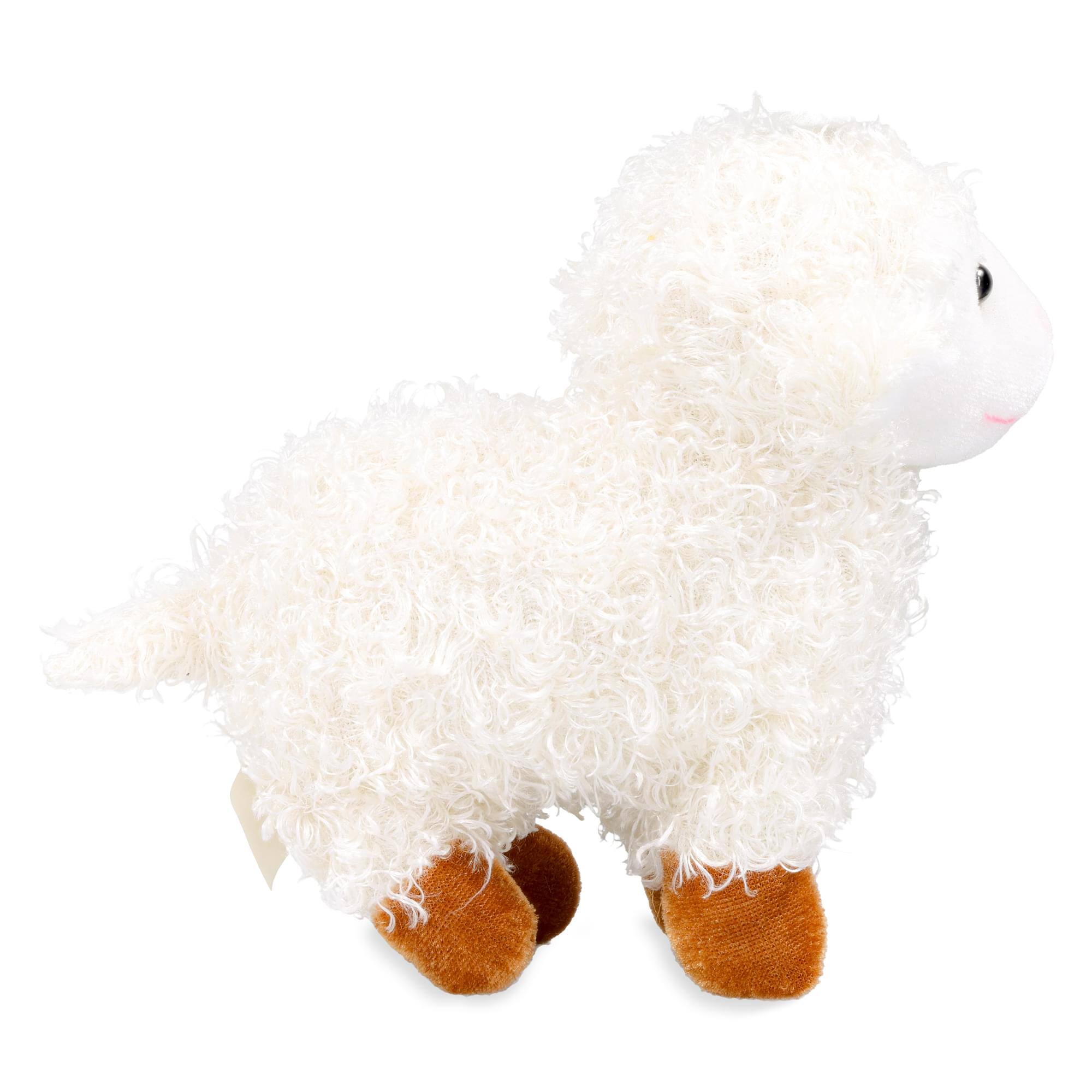 Alt View 3. Hunson - Farm Animals 6 Inch Plush | Sheep - White.