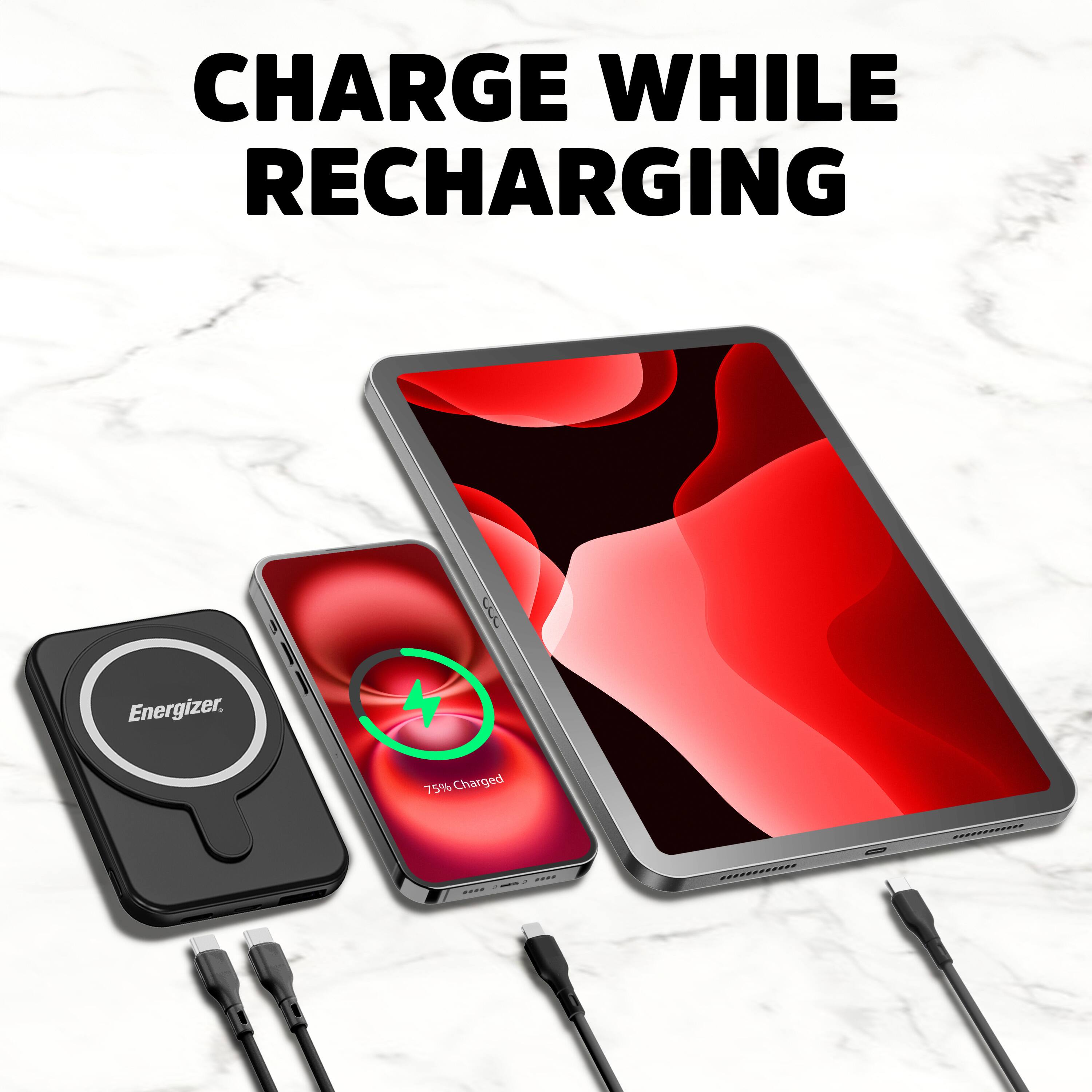 CHARGE WHILE RECHARGING

Energizer

75% Charged