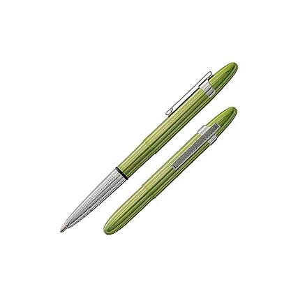 Front. Fisher - Fisher Space Pen Bullet Pen - 400 Series - Lime Green w/ Clip - Gift Boxed.