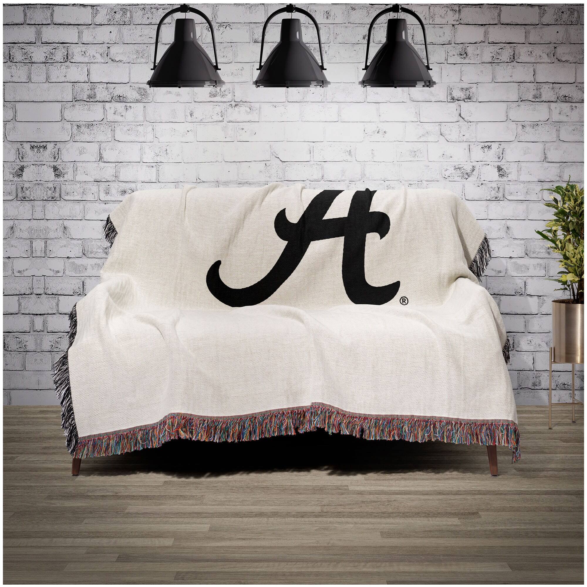 Alt View 1. Chad & Jake - Alabama Crimson Tide Woven Blanket - White.
