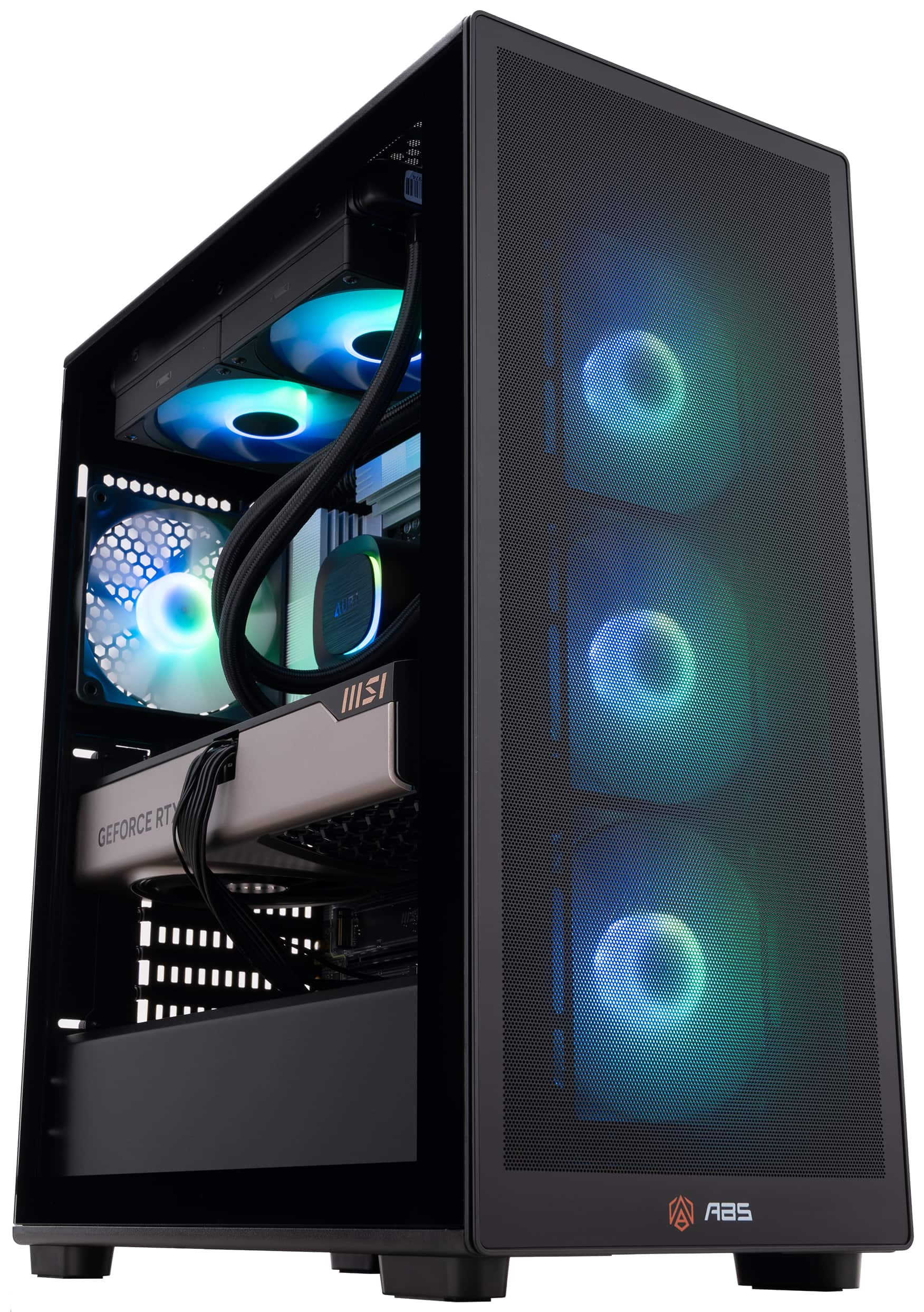 ADVANCED BATTLESTATIONS - ABS Stratos Ruby Gaming PC - Windows 11 - AMD Ryzen 7 9800X3D - GeForce RTX 5080 - 32GB DDR5 6400 - 2TB - Black