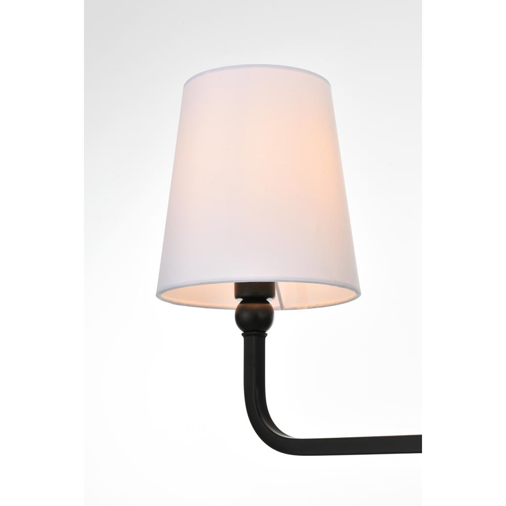 Alt View 2. Living District - Colson 3 light Black and Clear Bath Sconce - Black And Clear.