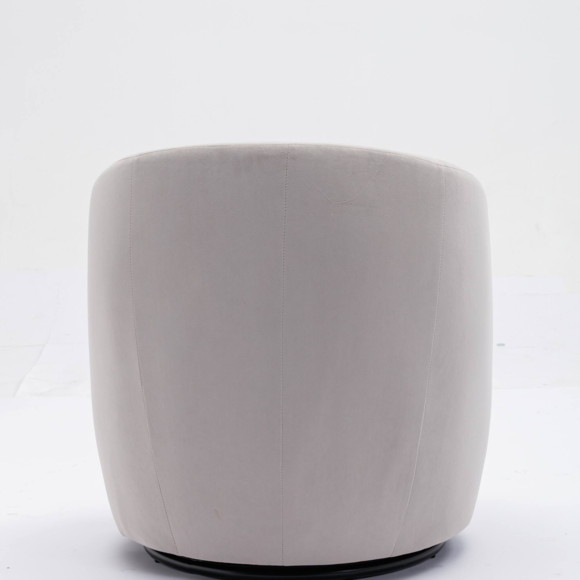 Alt View 8. GOODSILO - Contemporary Velvet Swivel Accent Armchair with Ergonomic Design and 360-Degree Rotation - Gray.