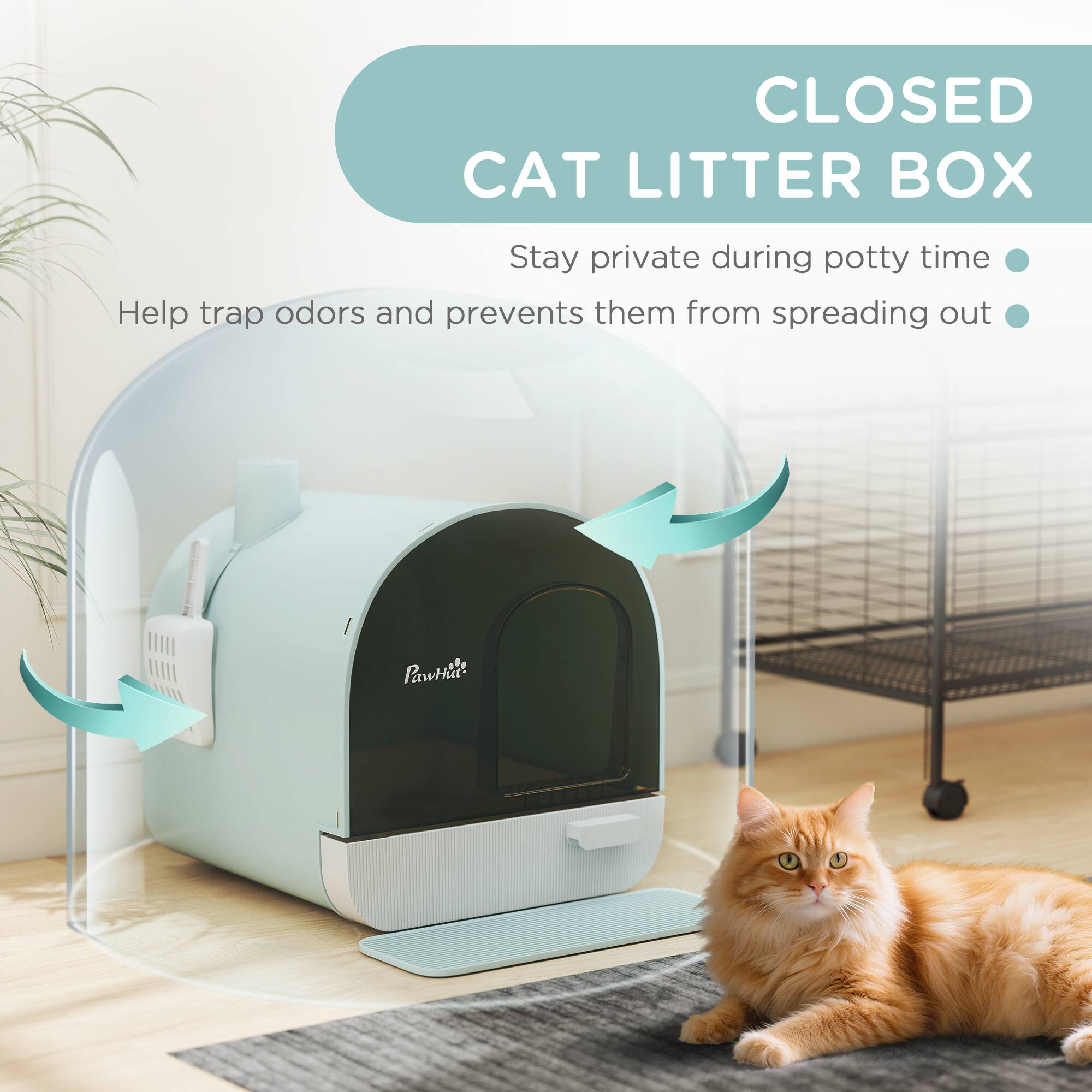 **CLOSED CAT LITTER BOX**

- Stay private during potty time
- Help trap odors and prevents them from spreading out