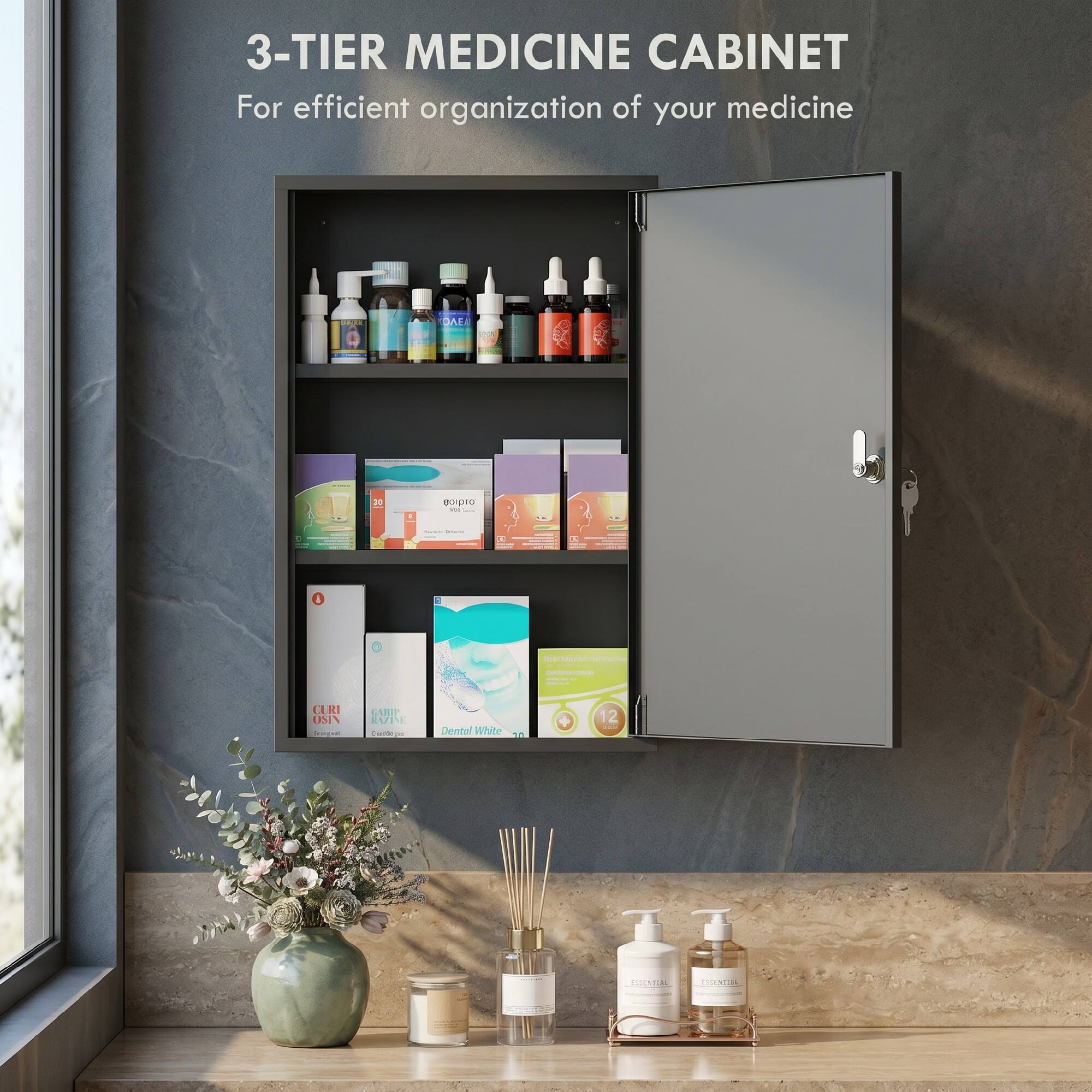 3-TIER MEDICINE CABINET  
For efficient organization of your medicine