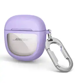 SURITCH - for Bose QuietComfort Earbuds II 2022 / QuietComfort Ultra/Ultra Earbuds 2nd Gen 2025 Case Cover, with Carabiner - Purple
