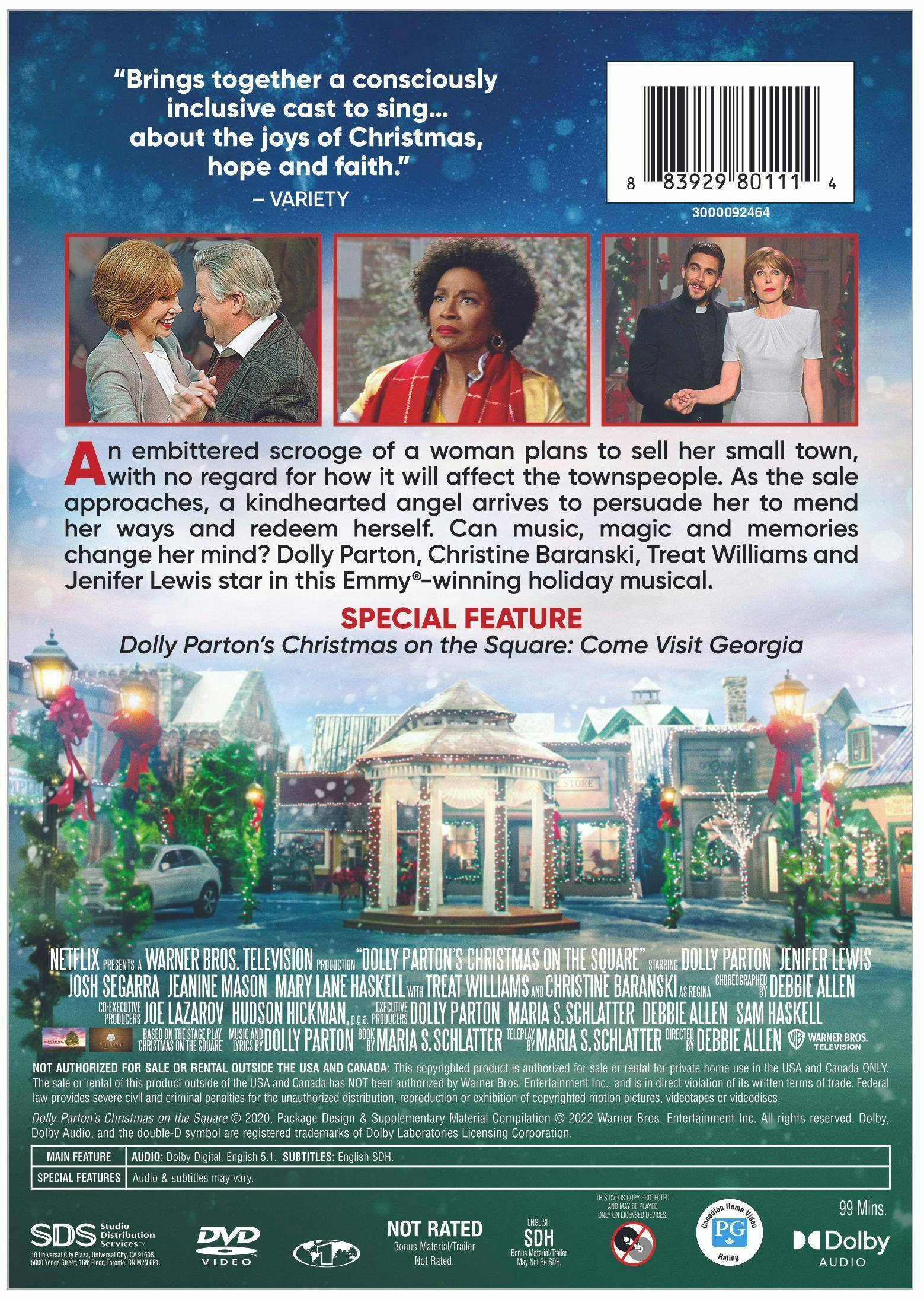 Back. Dolly Parton's Christmas On the Square [DVD].