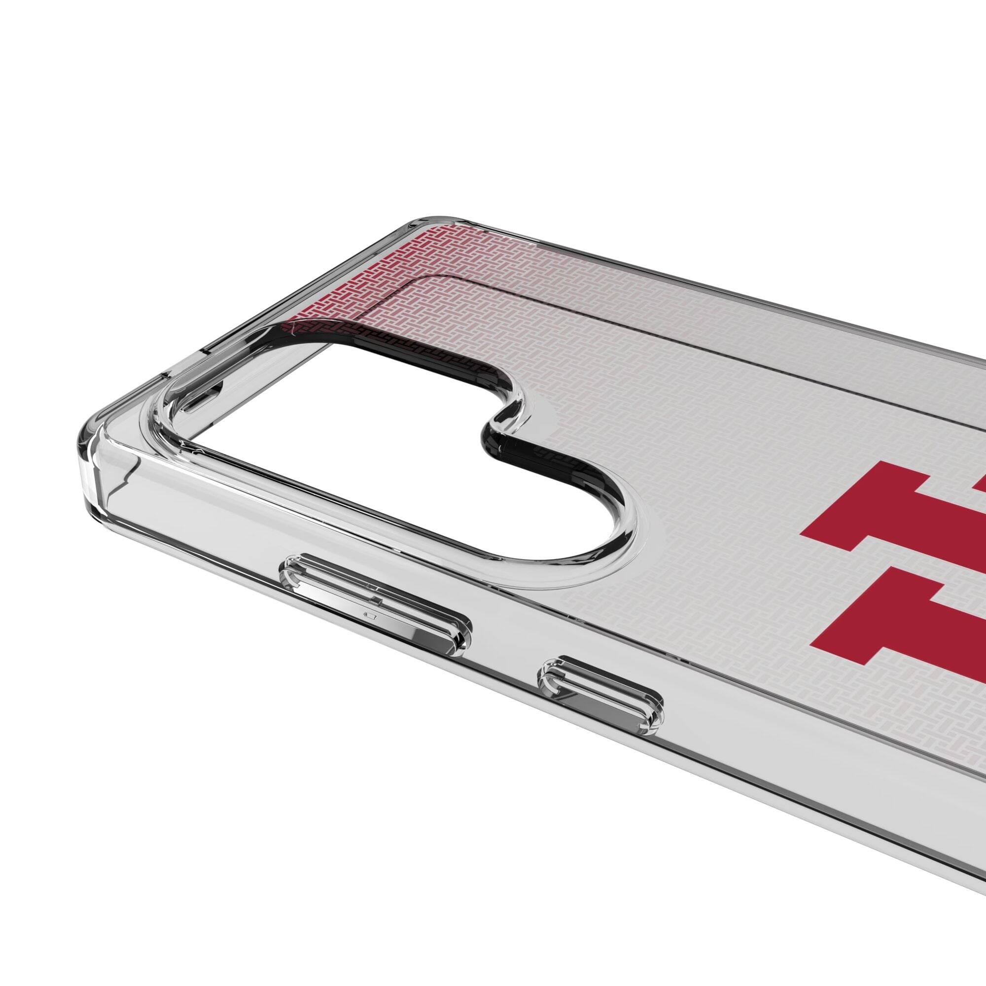 Alt View 2. Keyscaper - Indiana Hoosiers Linen Logo Galaxy Clear Case - S23 Ultra - Multicolor.