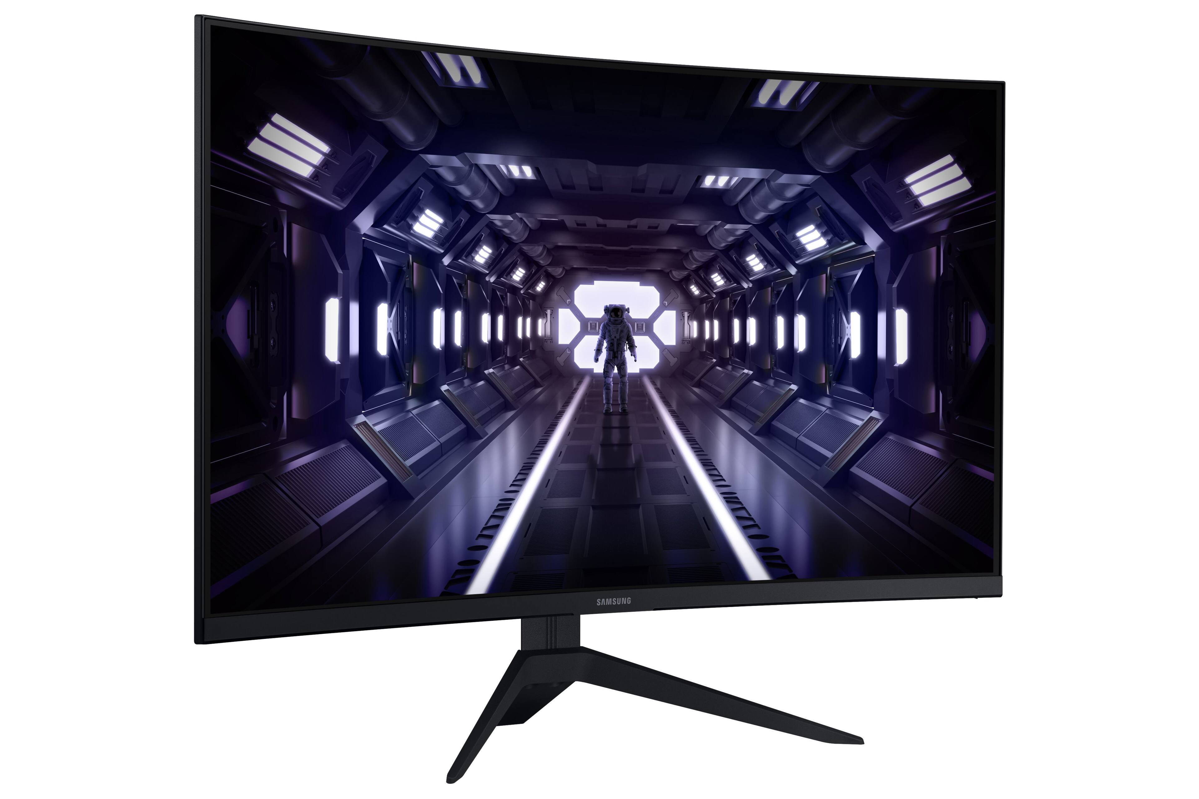 Alt View 13. Samsung - Odyssey G3 32" Curved FHD 1ms AMD FreeSync Premium Gaming Monitor - Black - Black.