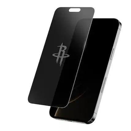 Front. Screen Skinz - Houston Rockets iPhone Privacy Screen Protector - 14 Pro - Multicolor.