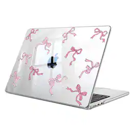 Kitcheniva - Snap On Hard Shell Case For MacBook Air 13.6 Inch A3449 A3240 (2022-2026) Bow - Pink Bow
