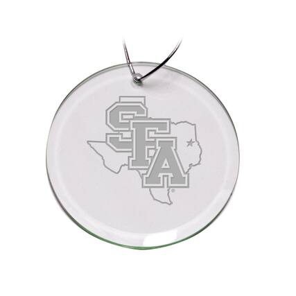 Front. Jardine - Stephen F Austin Lumberjacks 3'' Glass Round Ornament - Multicolor.