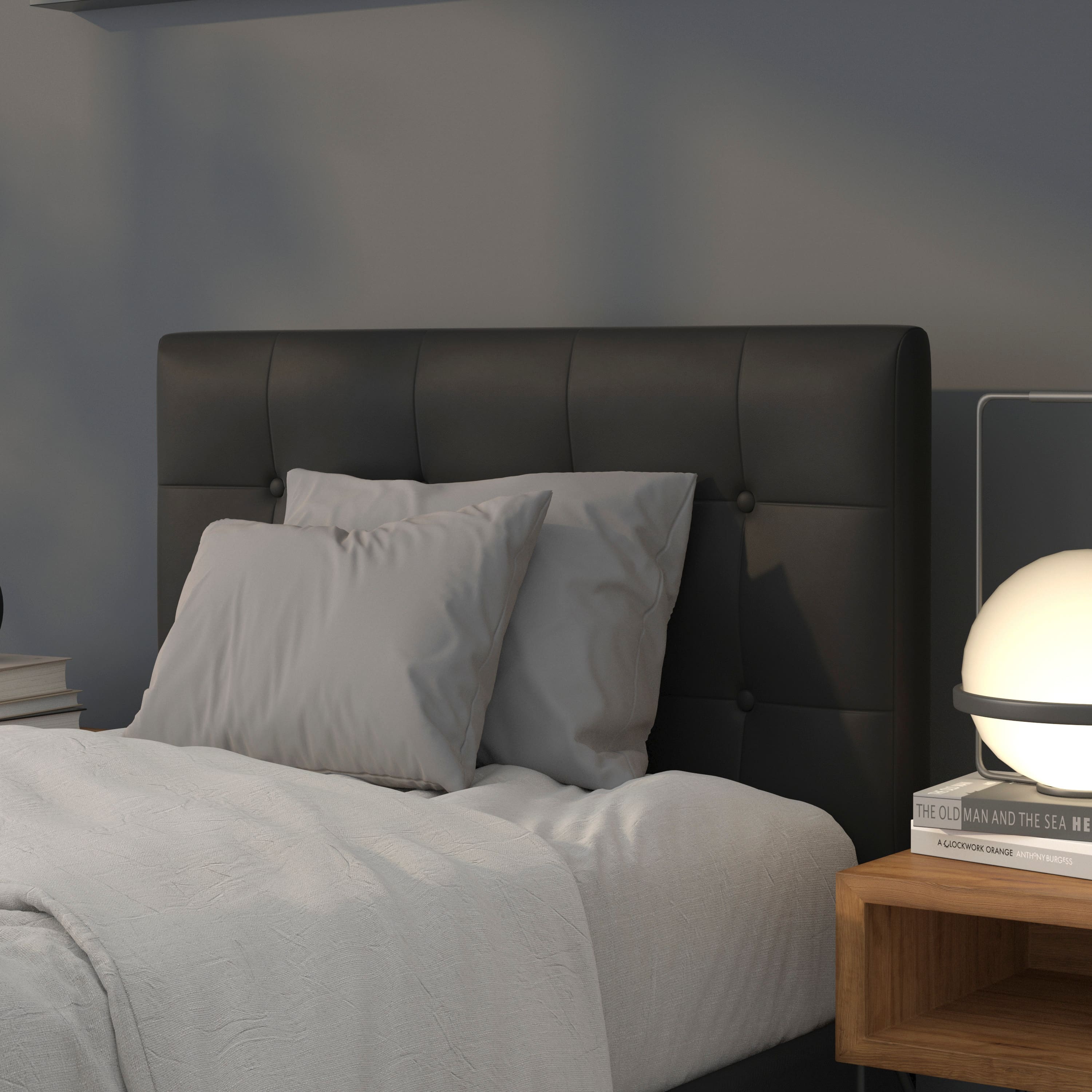 Emma + Oliver - Button Tufted Adjustable Height Upholstered Headboard - Black price history on PriceWatchPro