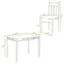 The image shows a table and a chair with their dimensions labeled. The table is 304 inches long and 42 inches wide. The chair is 16 inches high and 18 inches wide.