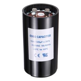 Unique Bargains - CD60 Capacitor 124-149uF 330VAC Run Motor Start Capacitor 50/60Hz for Electric Fan Motor Well Pump - Black
