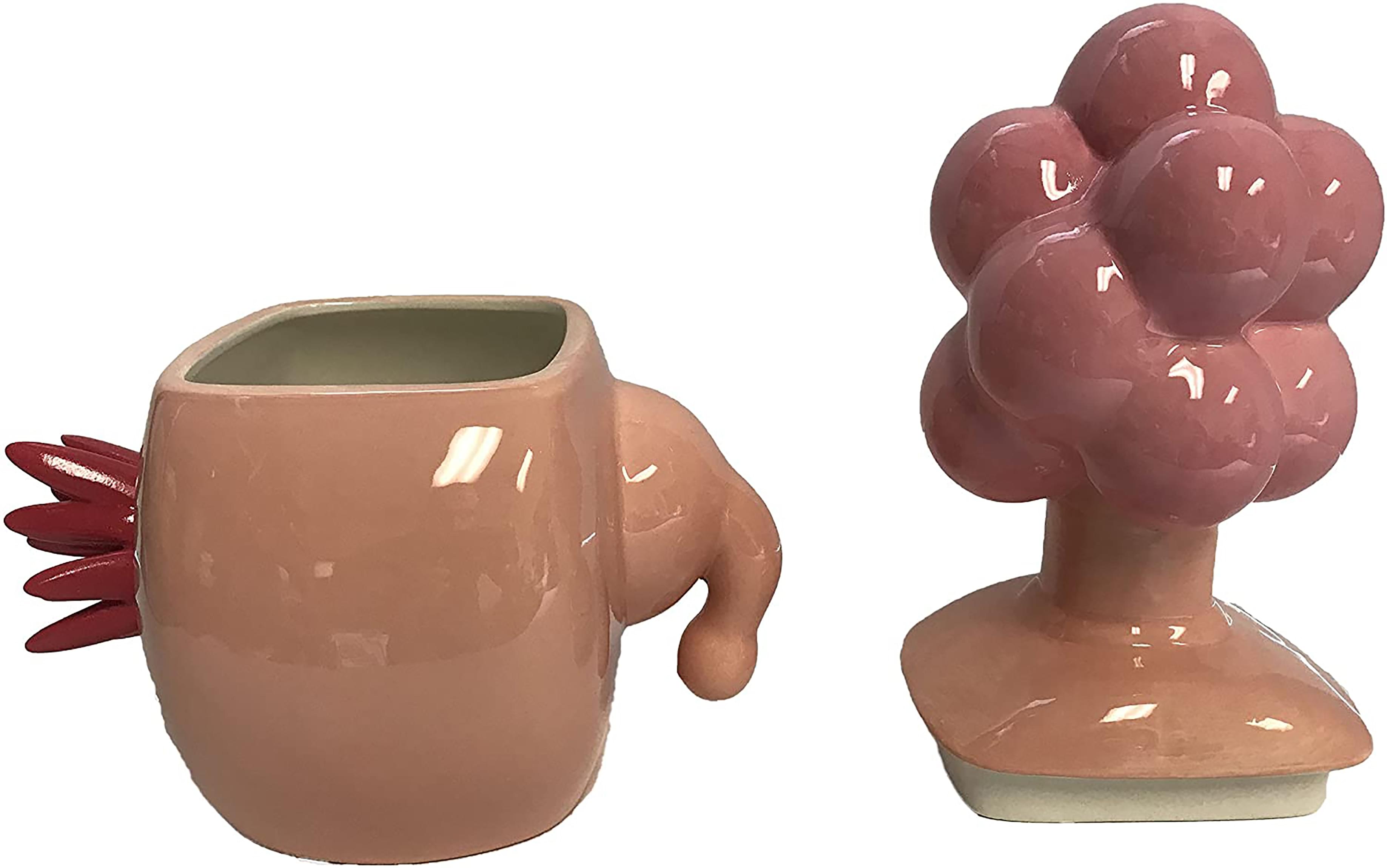 Front. Toynk - Rick and Morty Plumbus 12 Inch Ceramic Cookie Jar - Pink.