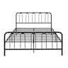 Costway - Stylish Queen Size Metal Bed Frame Platform Bed Base w/ Headboard & Footboard - Black