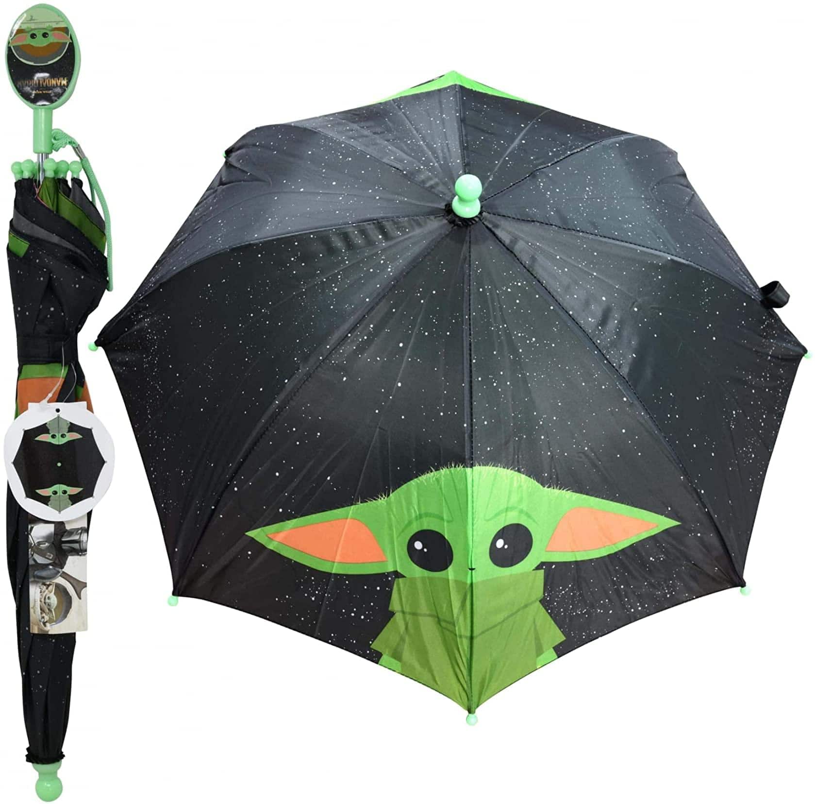 Star Wars - The Mandalorian Kids Umbrella with Clamshell Handle - Black