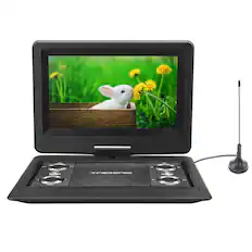 Front. Trexonic - Trexonic Portable TV+DVD Player with Color TFT LED Screen and USB/HD/AV Inputs - Black.