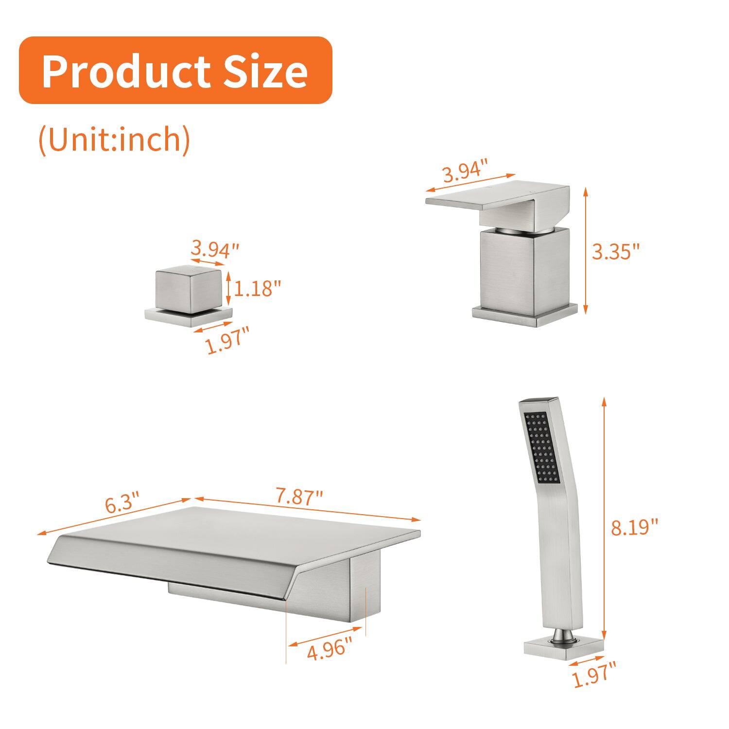 Product Size (Unit: inch)

- 3.94" x 3.94" x 1.18"
- 3.35" x 1.97"
- 6.3" x 7.87" x 4.96"
- 8.19" x 1.97"