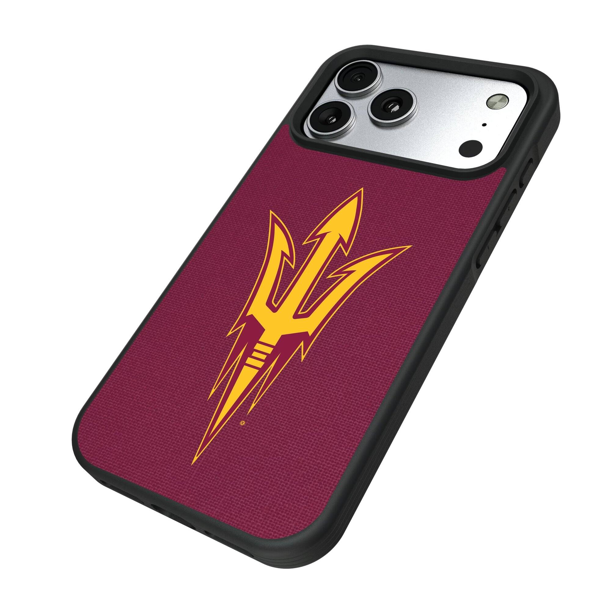 Alt View 1. Keyscaper - Arizona State Sun Devils iPhone Solid Design Bump Case - 15 Pro Max - Multicolor.
