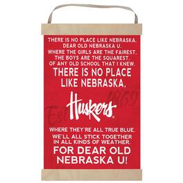 Jardine - Nebraska Huskers Fight Song Banner Sign - Red