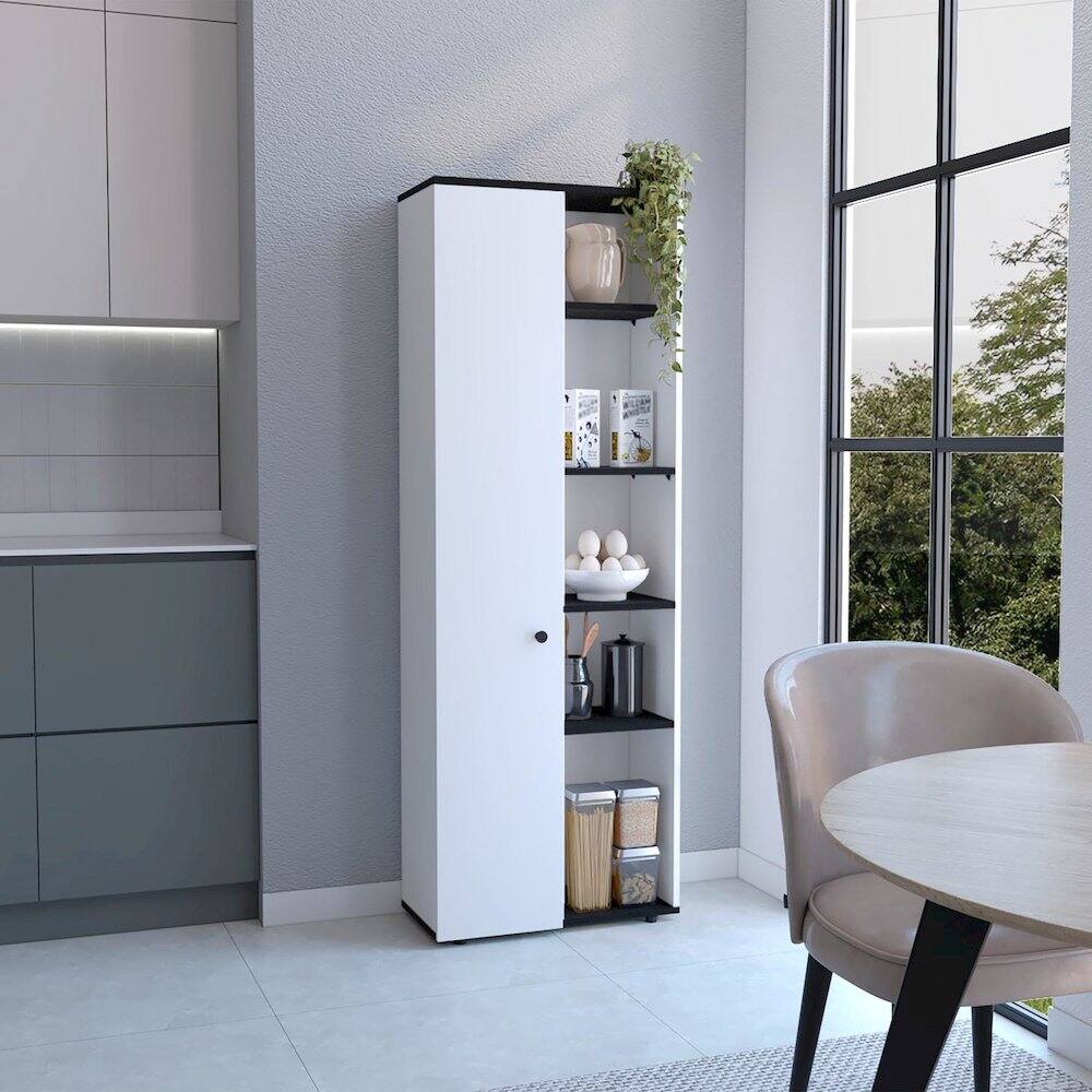 Alt View 2. TuHome - Ambery 180 Armoire White MDF - White.