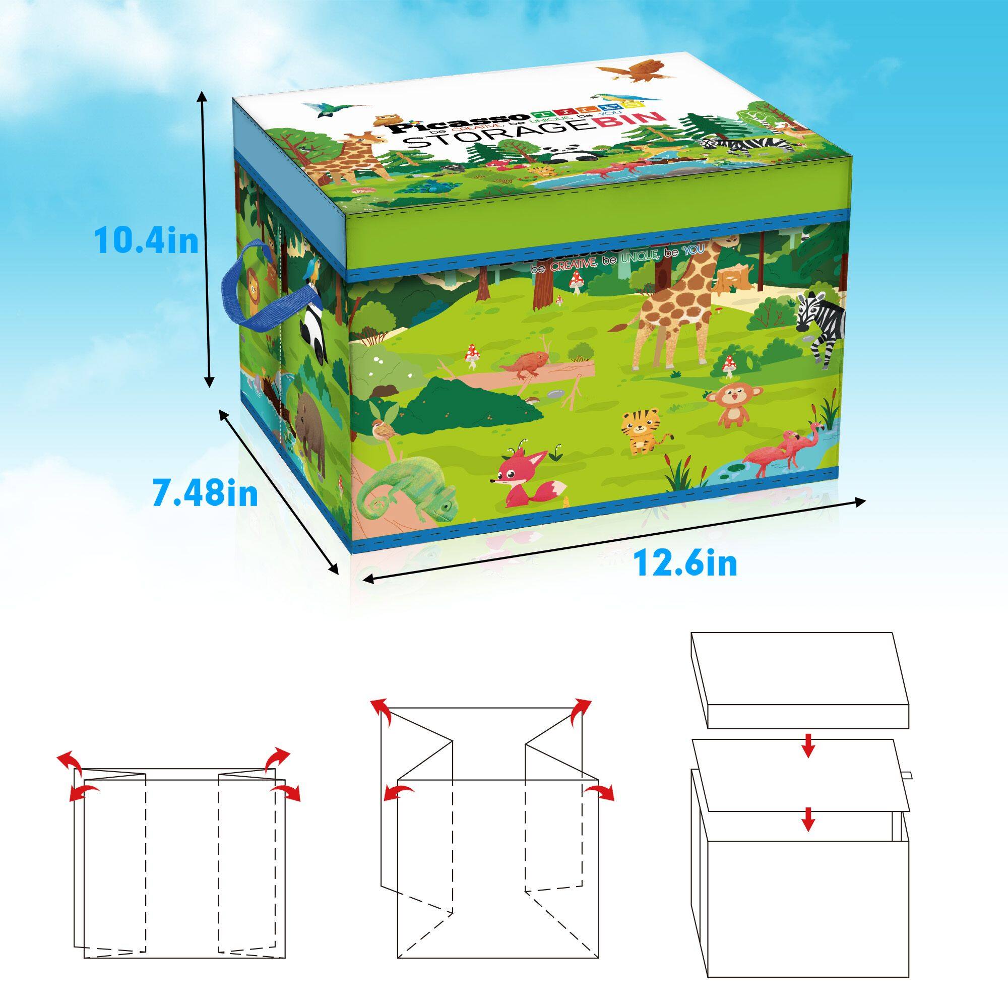 Ficasso STORAGE BIN  
BIN 1  
A  
10.4in x 7.48in x 12.6in