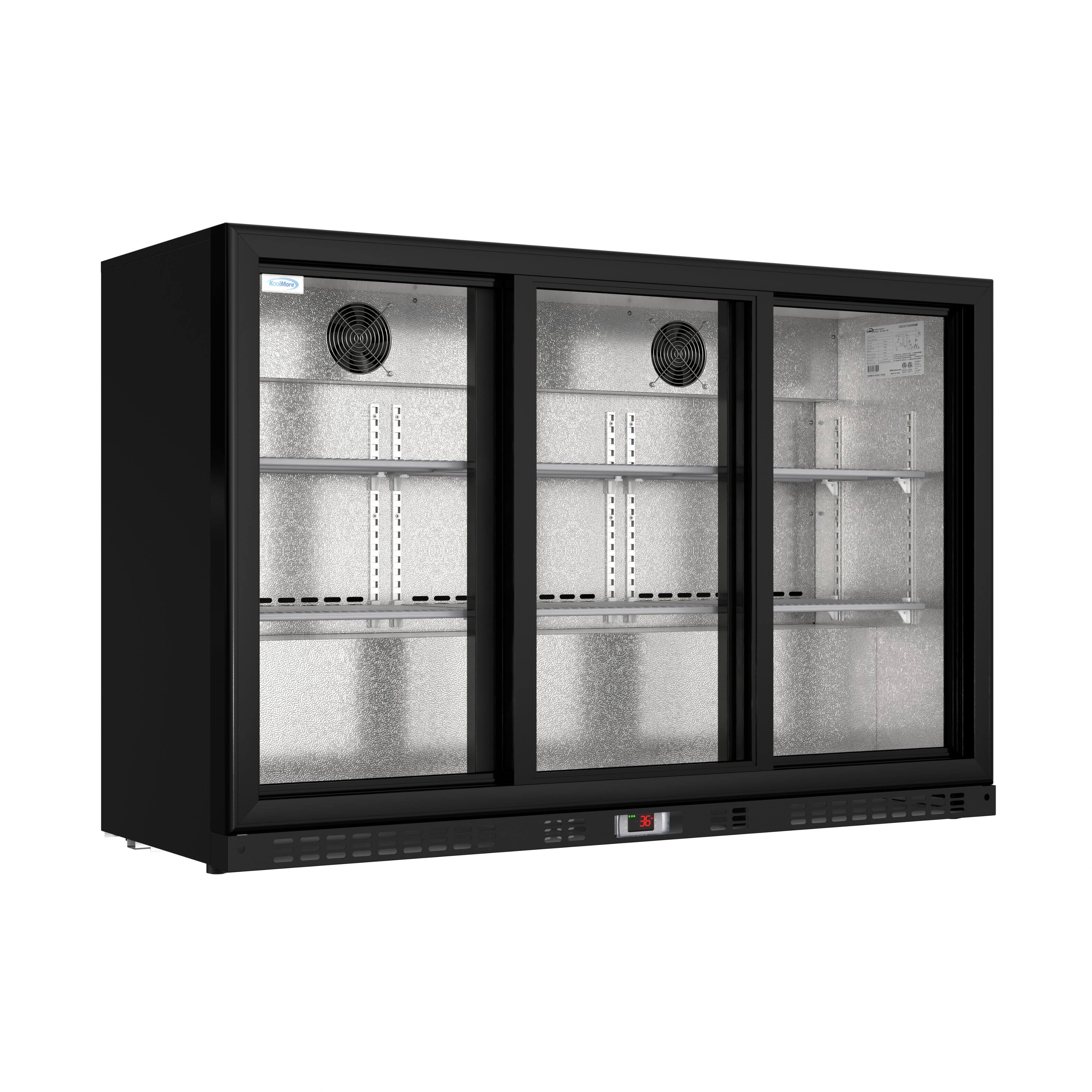 Alt View 3. Koolmore - 53 in. Three-Door Back Bar Refrigerator - 11.3 Cu Ft. BC-3DSL-BK - Black.