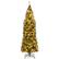 Alt View 18. Costway - 7 FT Pre-Lit Christmas Tree Slim Pencil Hinged with 350 Lights & 818 Branch Tips - Green/White.
