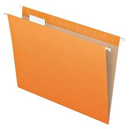 Pendaflex - Recycled Hanging File Folders, 1/5 Tab, Letter Size, 25/Box (81607) - Orange