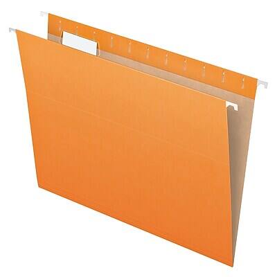 Pendaflex - Recycled Hanging File Folders, 1/5 Tab, Letter Size, 25/Box (81607) - Orange