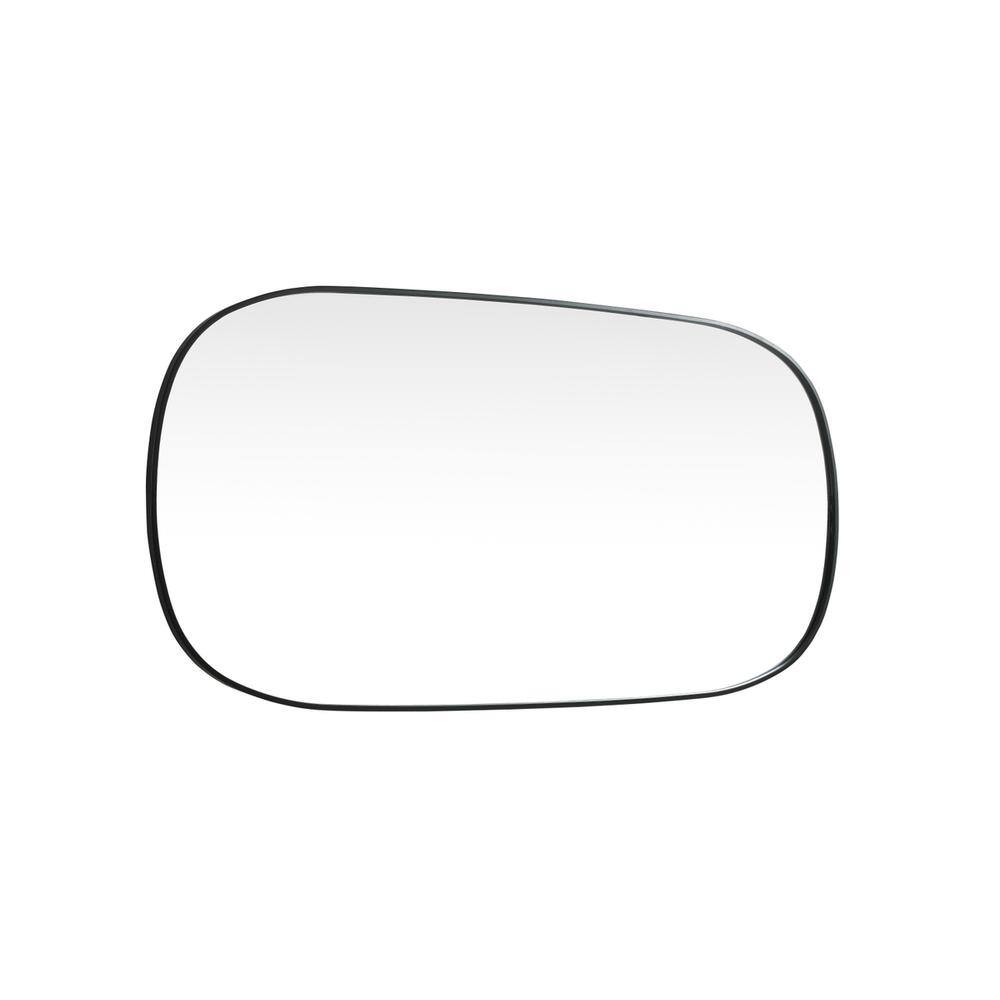 Left. Elegant Decor - Metal Frame Oval Mirror 30x60 Inch in Black - Black.