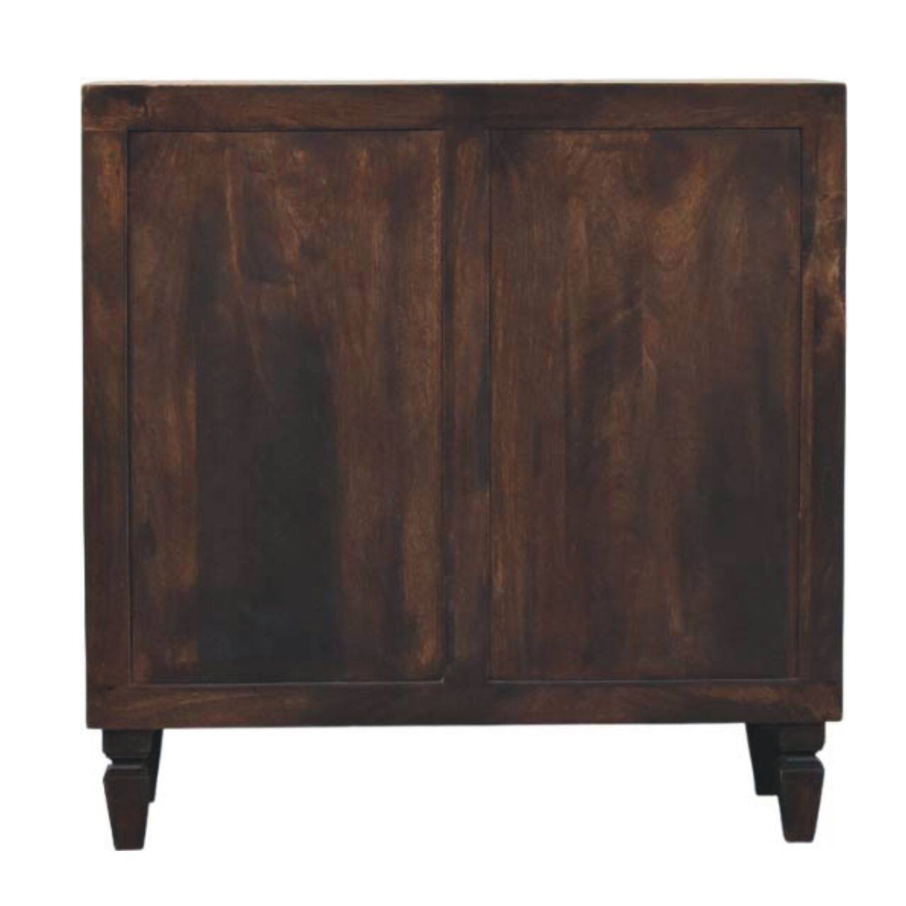 Back. Artisan Furniture - Artisan Furniture Solid Wood Vesta Textured Cabinet - Brown.