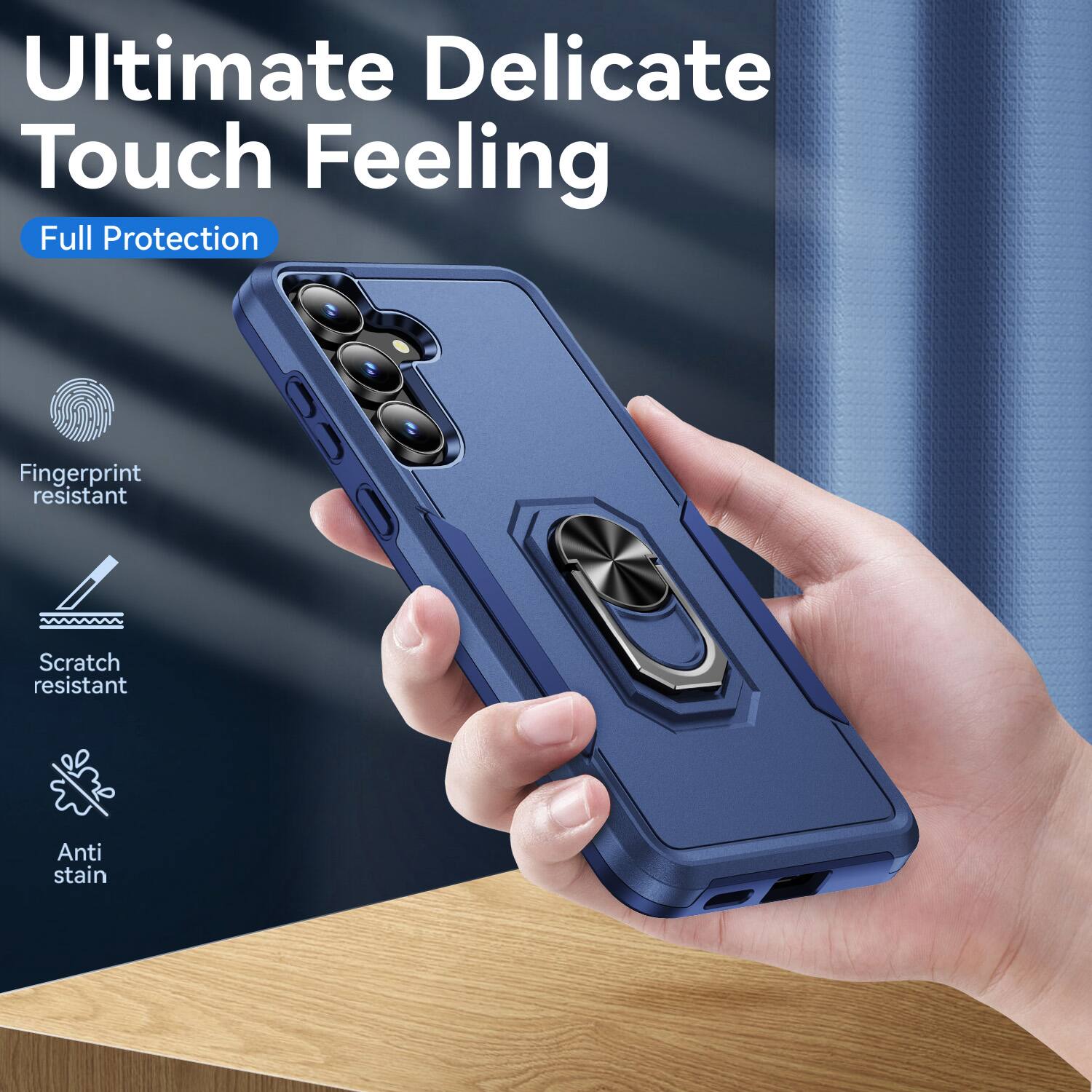 Ultimate Delicate Touch Feeling  
Full Protection  
Fingerprint resistant  
Scratch resistant  
Anti stain