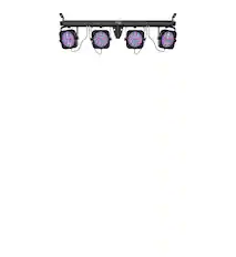 Front. CHAUVET DJ - 4BAR ILS LED Wash Light System with Tripod, Wireless Footswitch, 432 RGB LEDs, ILS/D-Fi DMX Stage Lighting.