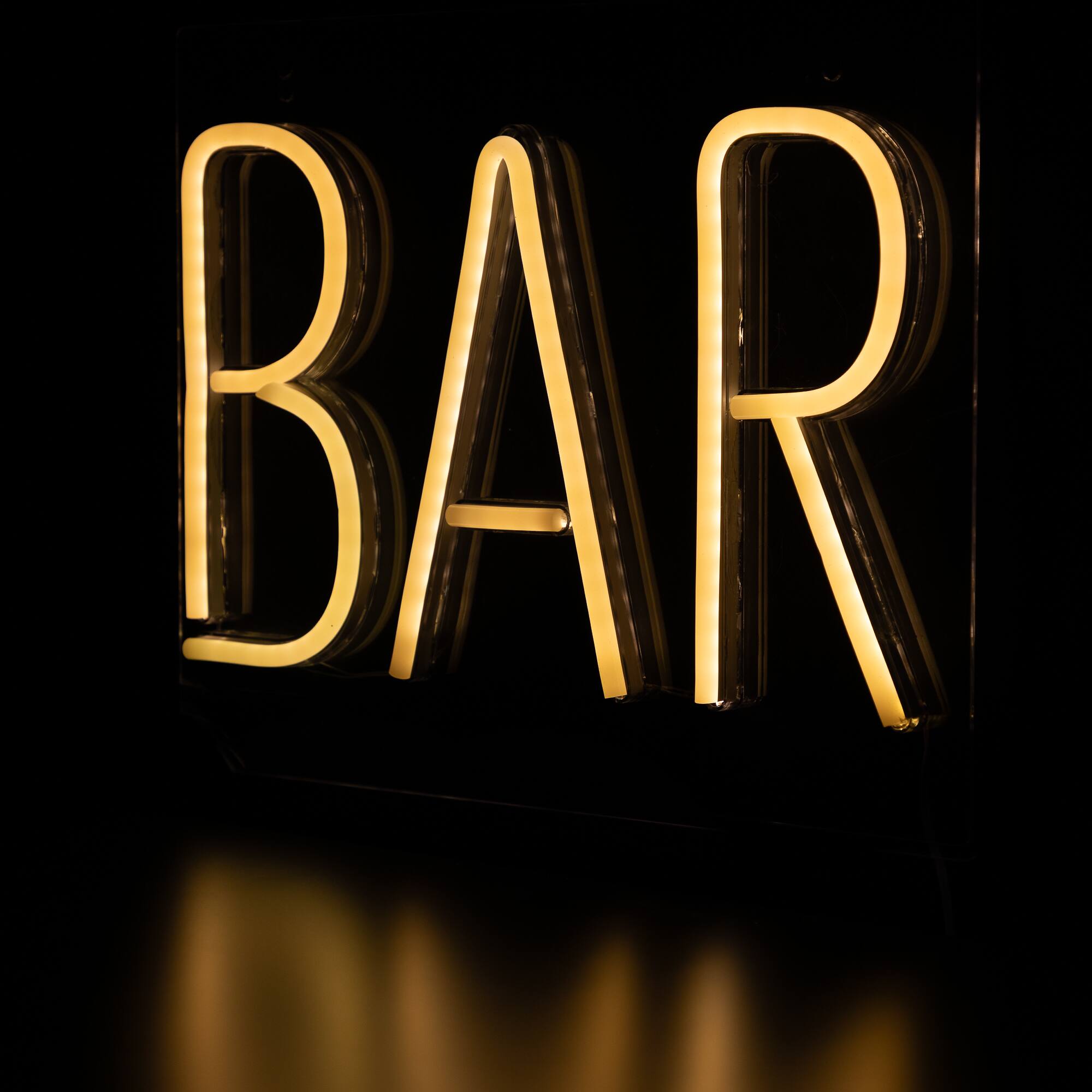 Alt View 4. Northlight - LED Bar Neon Lighted Wall Sign - 16" - Yellow - Yellow.