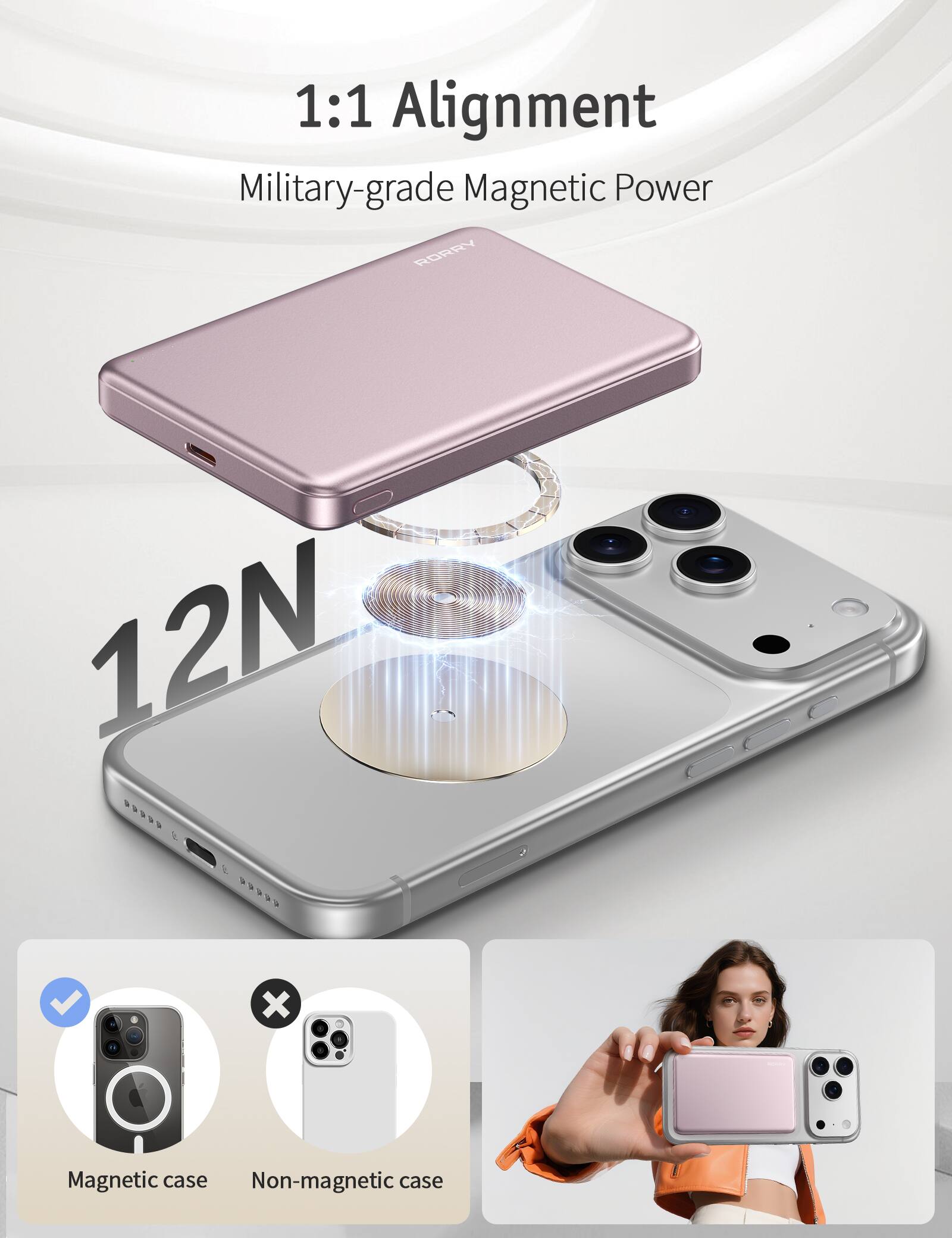 1:1 Alignment Military-grade Magnetic Power

12N

Magnetic case
Non-magnetic case